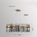 HDLS Lighting Ltd Chandelier 100cm smoky grey Nina contemporary frosted crystal chandelier. SKU: hdls#906N9991
