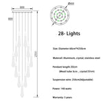 HDLS Lighting Ltd Chandelier 28 lights(Freely) / NOT dimmable / Cool Light 6000K GOCCE D'ORO, ITALIA DESIGNER CHANDELIER. SKU: HDLS#8JJB5V