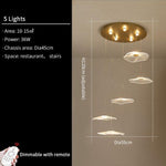HDLS Lighting Ltd Chandelier 5 Lights / HDLS.UK Lotus Leaf, Luxury modern led light chandelier. Code:chn#3939LGH