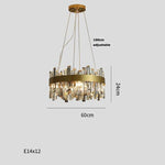 HDLS Lighting Ltd Chandelier 60cm round MESSIER, ELEGANT CONTEMPORARY LUXURY CRYSTAL CHANDELIER. CODE:CHN#0091P00