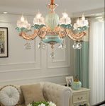 HDLS Lighting Ltd Chandelier 8 lights chandelier Blossom, Beautiful Luxury Stain Glass Chandelier. SKU:hdls#81X609
