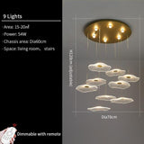 HDLS Lighting Ltd Chandelier 9 Lights-Dimmable / HDLS.UK Lotus Leaf, Luxury modern led light chandelier. Code:chn#3939LGH