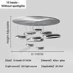HDLS Lighting Ltd Chandelier A 10 heads 100cm / white light TIFANI, 2022 New Design Modern Pendant Light.SKU: HDLS#TIFA2032
