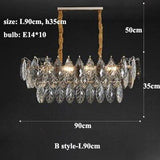 HDLS Lighting Ltd Chandelier B style-L90cm / white light(6000k) Lilac elegant designer crystal chandelier. SKU: hdls#75lil09