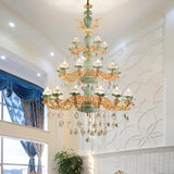 HDLS Lighting Ltd Chandelier Blossom, Beautiful Luxury Stain Glass Chandelier. SKU:hdls#81X609