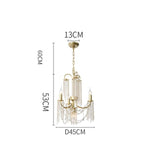 HDLS Lighting Ltd Chandelier d45xH53cm 3 lights / 5 / 21-30W, L, Cold White Ascella, Stunning luxury, classic crystal gold chandelier. Code: chn#803B38