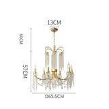 HDLS Lighting Ltd Chandelier d65xH57cm  6 lights / 5 / 21-30W, L, Cold White Ascella, Stunning luxury, classic crystal gold chandelier. Code: chn#803B38