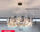 HDLS Lighting Ltd Chandelier D80cm 10 light / warm light 3200K Abies, elegant designer crystal chandelier. SKU: hdls#722F101