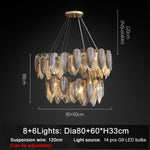 HDLS Lighting Ltd Chandelier Dia60x80cm / Dimmable warm light PIUME DI PAVONE, NEW 2022 LUXURY CRYSTAL SMOKY CHANDELIER.CODE:CHN#KJM8090
