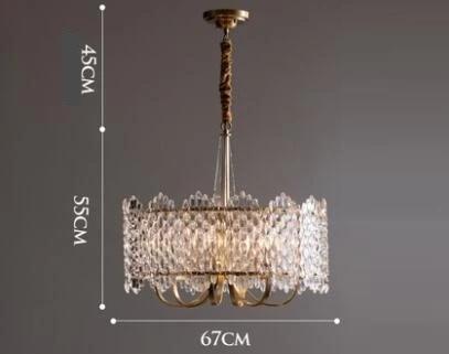 HDLS Lighting Ltd Chandelier Dia67cm / Cold White Arpina, Modern copper crystal chandelier. SKU:51L512