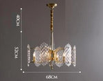 HDLS Lighting Ltd Chandelier Dia68cm / Cold White Arpina, Modern copper crystal chandelier. SKU:51L512
