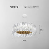 HDLS.Lighting LTD Chandelier Gold B / warm white Federico, Italian Design Acrylic Ring Light. SKU: HDLS#FED3908
