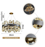 Lilia stunning round luxury chandelier. SKU: hdls#980501