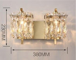 HDLS Lighting Ltd wall lamp 2lights / Cool White(5500-7000K) / gold HDLS Luxury Top Quality Triple Double and Single Crystal Wall Lamp. Code: wallamp#11229932