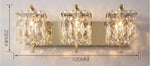 HDLS Lighting Ltd wall lamp 3lights / Warm White (2700-3500K) / gold HDLS Luxury Top Quality Triple Double and Single Crystal Wall Lamp. Code: wallamp#11229932
