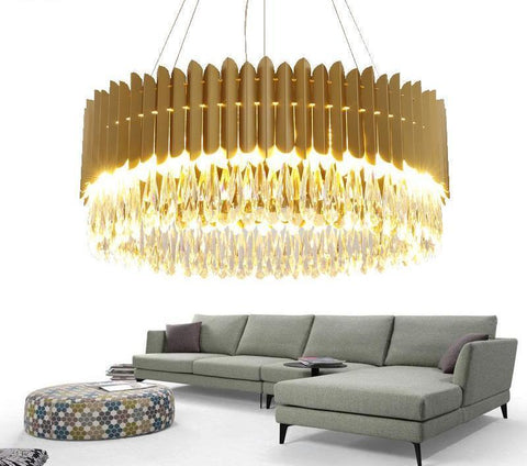 Home Decor Light Store Dia60 H30cm / Warm light 3000K Beautiful Luxury Gold-Modern Chandelier Best for living and dining room. Code:chn#50655