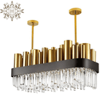 Modern Gold/Crystal High/Low Ceiling Dining Room Pendant light. Code: Chn#30070