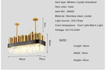 Home Decor Light Store Modern Gold/Crystal High/Low Ceiling Dining Room Pendant light. Code: Chn#30070