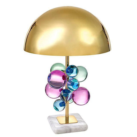 Home Decor Light Store table lamp A / Cold White New table lamp colored crystal ball Nordic modern golden marble lamp for living room